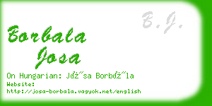 borbala josa business card